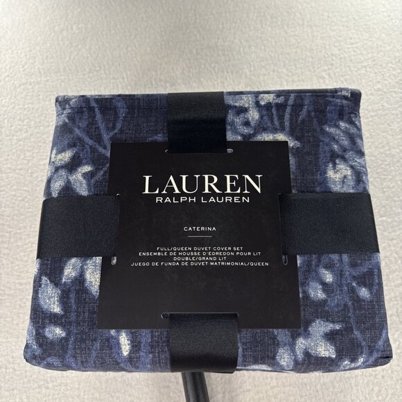 Ralph Lauren Caterina FULL / QUEEN Duvet & Shams Set Navy NWT - Picture 1 of 8